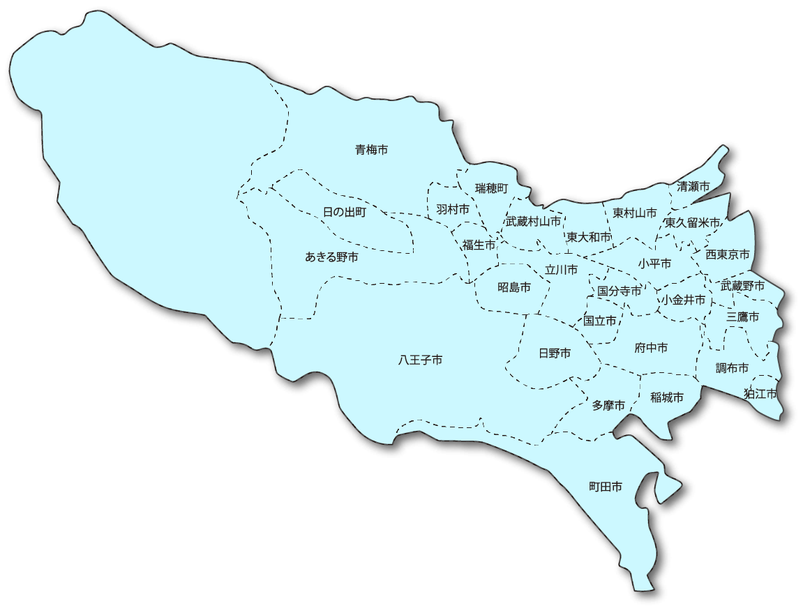 多摩地区地図